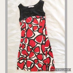 Print satin vintage style dress - Never Worn